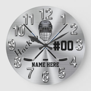 Hockey-Uhr für große Geschenke für Hockey-Spiel Wanduhr