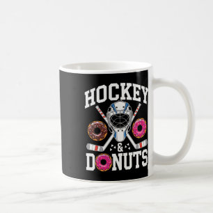 Hockey und Donuts Lustiger Sport und Snack Kaffeetasse