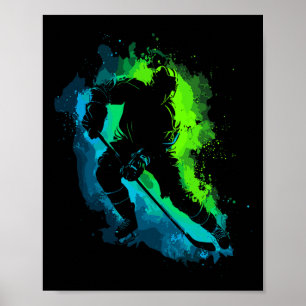 Hockey- und Eishockey-Grafik Männer, Jungen, jugen Poster