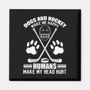 Hockey und Hund machen mich zum glücklichen Eishoc Magnet