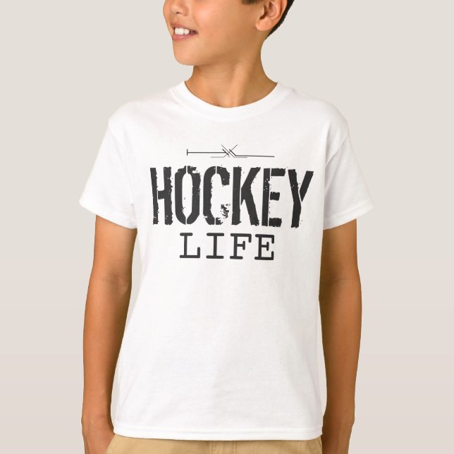 Hockey und Leben zusammen T-Shirt (Vorderseite)