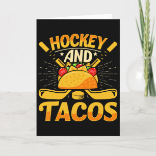 Hockey und Tacos Lustiger Eishockeyliebhaber Jugen Karte