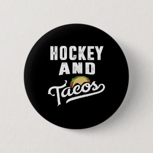 Hockey und Tacos Vater Boys Kids Ice Player Tacif Button