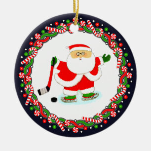 Hockey-Urlaubsgeschenk Keramik-Ornament Keramik Ornament