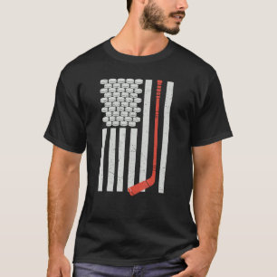 Hockey US Flag Men Hockey Women T-Shirt