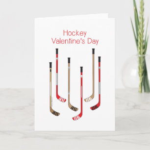 Hockey Valentine's Day Card - Hockey Sticks Feiertagskarte