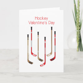 Hockey Valentine's Day Card - Hockey Sticks Feiertagskarte