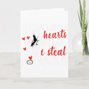 Hockey Valentines stehlen Herzen wie ich den Puck Karte