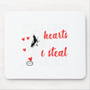 Hockey Valentines stehlen Herzen wie ich den Puck  Mousepad