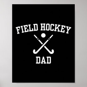 Hockey-Vater Brusttasche Design Hockey Familie Poster