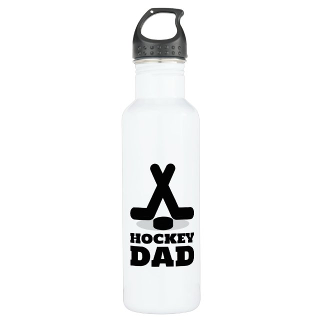 Hockey-Vater Edelstahlflasche (Vorderseite)