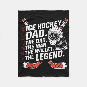Hockey Vater, Eishockey Papa Der Mann Die Brieftas Fleecedecke