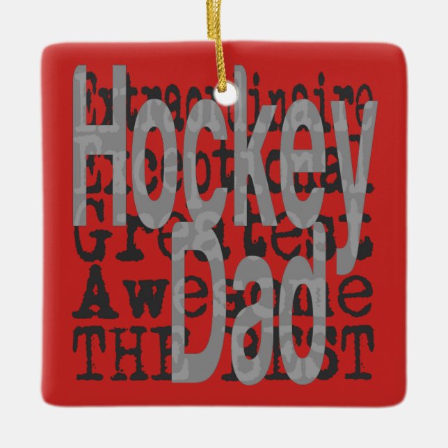Hockey Vater Extraordinaire Keramikornament (Vorderseite)