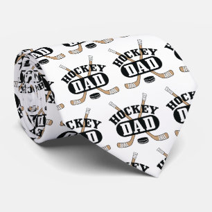 Hockey Vater Hockey Sticks und Puck Krawatte