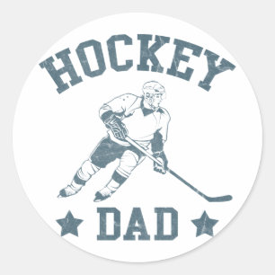 Hockey-Vater-Karten und -Stickers Runder Aufkleber