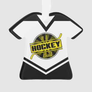 Hockey Vater Name & Number Jersey Ornament
