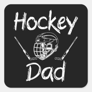 Hockey-Vater Quadratischer Aufkleber
