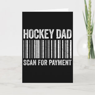 Hockey-Vater Scan For Payment Shirt Männer Hockey- Karte