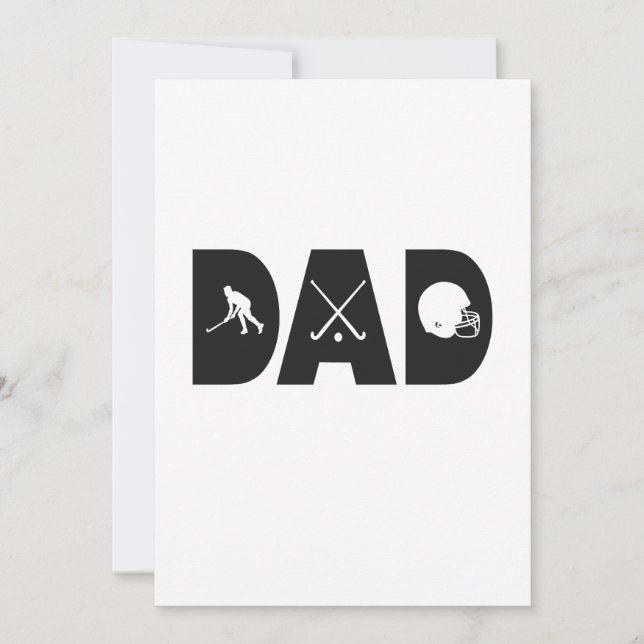 Hockey Vater Vatertag Eishockeyspieler Geschenk Einladung (Vorderseite)