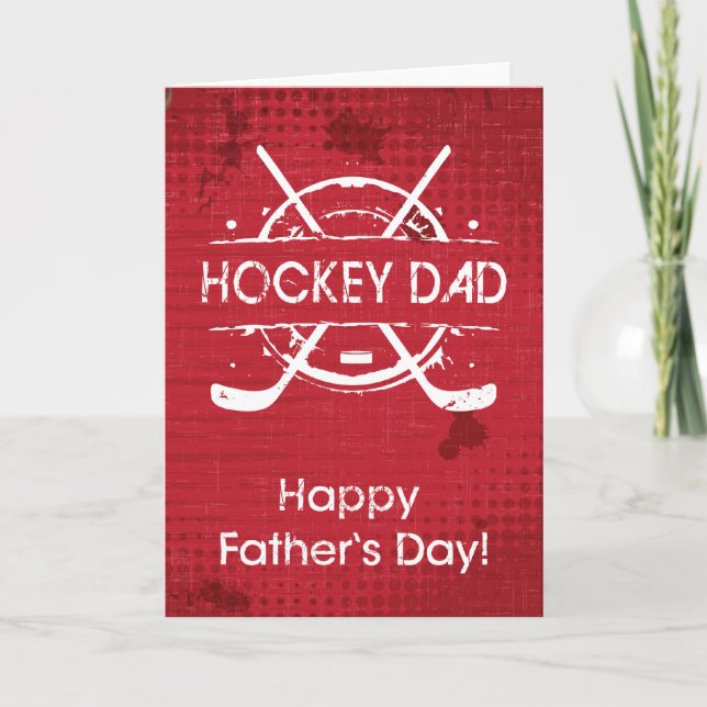Hockey-Vatertag-Hockey-Vater Karte (Vorderseite)