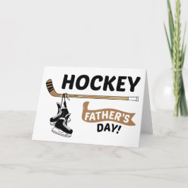 Hockey-Vatertag Skate und Stick Karte