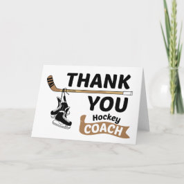 Hockey Vielen Dank Coach Skate und Stick Dankeskarte