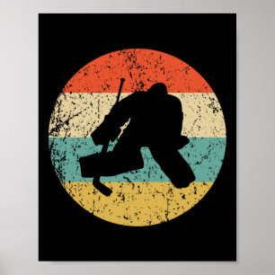 Hockey - Vintag Retro Hockey Goalie Poster