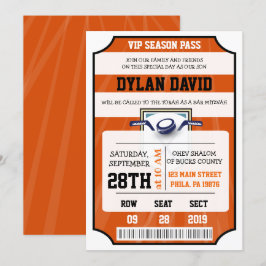 HOCKEY VIP TICKET Bar Bat Mitzvah Einladung
