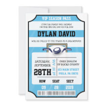 HOCKEY VIP TICKET Bar Bat Mitzvah Einladung