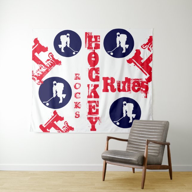 Hockey Wandteppich (Beispiel (Horizontal))