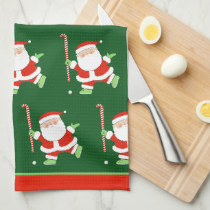 Hockey-Weihnachten Geschirrtuch