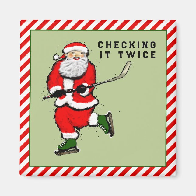 Hockey-Weihnachtsfeiertage-Kleine Geschenke Magnet (Vorne)