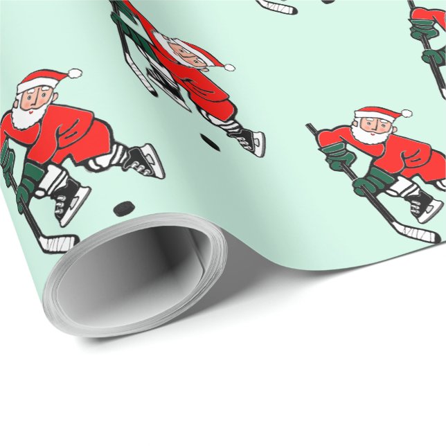 Hockey Weihnachtsgeschenk Geschenkpapier (Rolleneckpunkt)