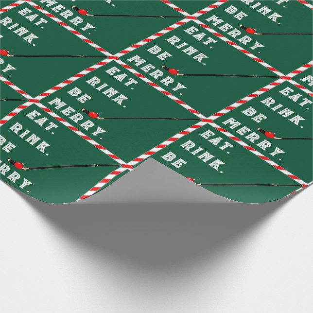 Hockey Weihnachtsgeschenk Geschenkpapier (Ecke)