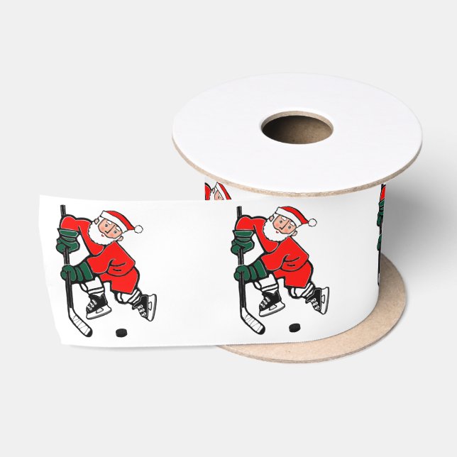Hockey Weihnachtsgeschenk Grosgrain Ribbon Satinband (Spule)