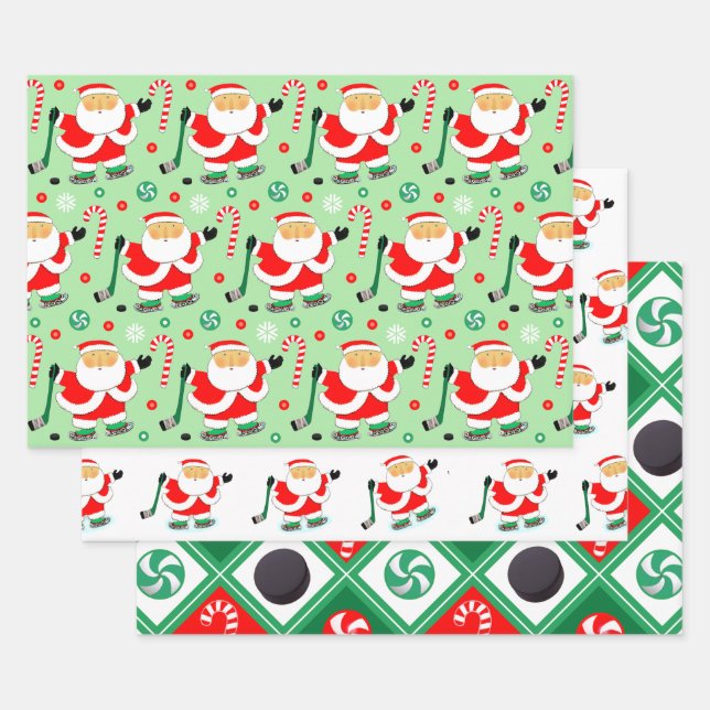 Hockey Weihnachtsgeschenk Wrapping Paper Geschenkpapier Set (Set)