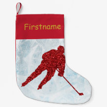 Hockey Weihnachtsmann Strumpf - Roter Funker