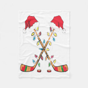 Hockey-Weihnachtsmannmütze Weihnachtsbeleuchtung L Fleecedecke