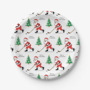 Hockey WeihnachtsWeihnachtsWeihnachtsfeier Pappteller