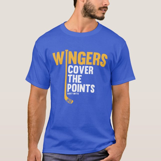Hockey Wingers decken die Punkte ab T-Shirt (Vorderseite)
