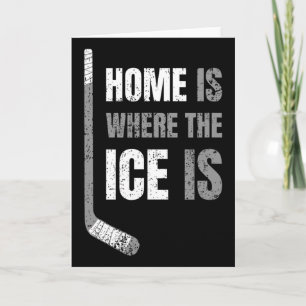 Hockey - Zu Hause ist dort, wo das Eis ist - Retro Karte