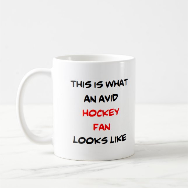 Hockeyfan, avid kaffeetasse (Links)