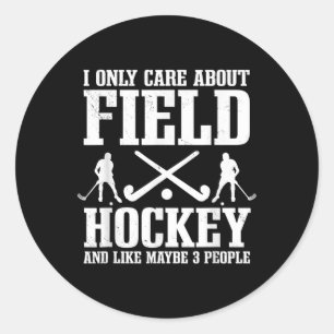 Hockeyfeld Introvertierter Spieler Torwart Sweeper Runder Aufkleber