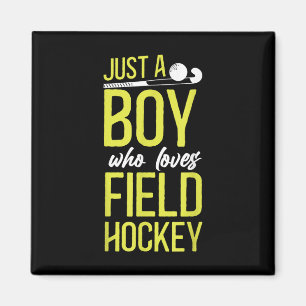 Hockeyfeld Junge Ein Junge Der Hockey Liebt Magnet