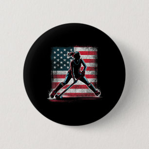 Hockeyfeld Mädchen USA Vereinigte Staaten von Amer Button