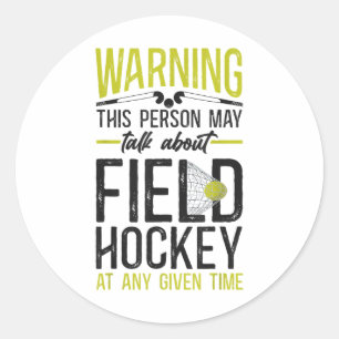 Hockeyfeld Warnung Diese Person Könnte Über Fi Spr Runder Aufkleber