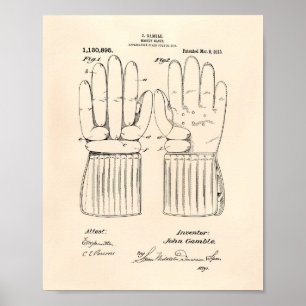 Hockeyhandschuh 1915 Patentkunst - Alter Peper Poster