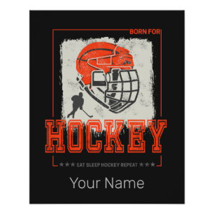 Hockeyhelm Vintage-Spieler Spiel Trainer Oder Coac Poster