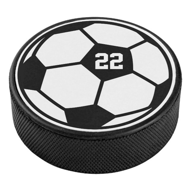 Hockeypuff mit Fußball-Design Eishockey Puck (3/4)