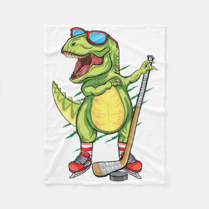 Hockeysaurus Dinosaur Eishockey Trex Kinder Jungen Fleecedecke